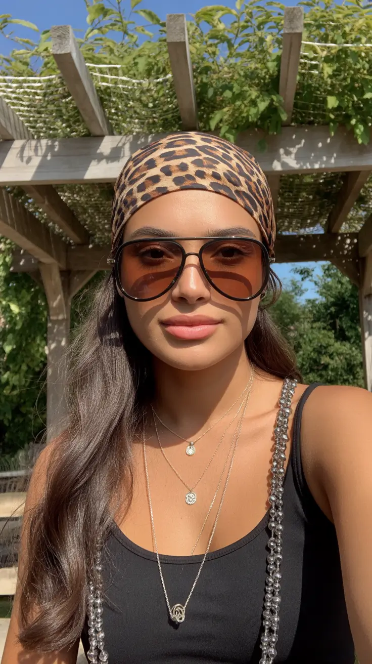 A head bandana—a summer accessory 2026 Wild Print Confidence with Layered Minimalism
