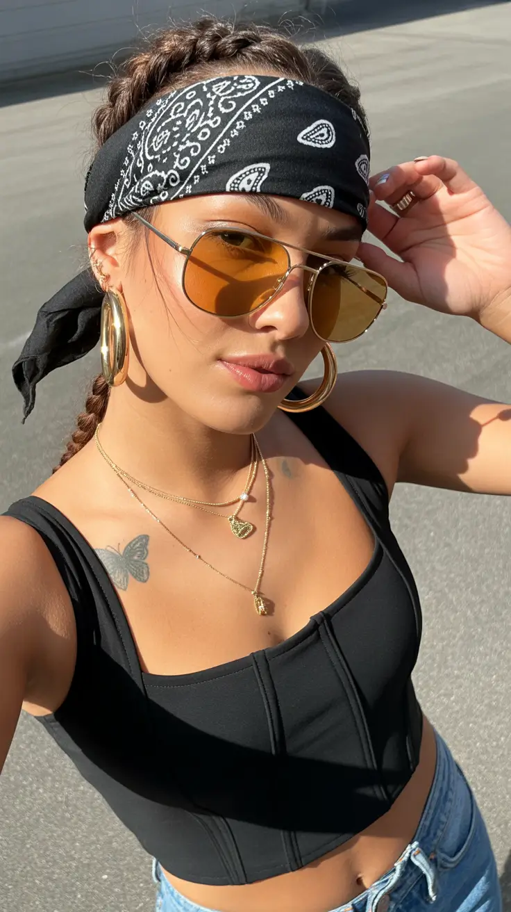A head bandana—a summer accessory 2026 Urban Edge with Sporty Street Styling