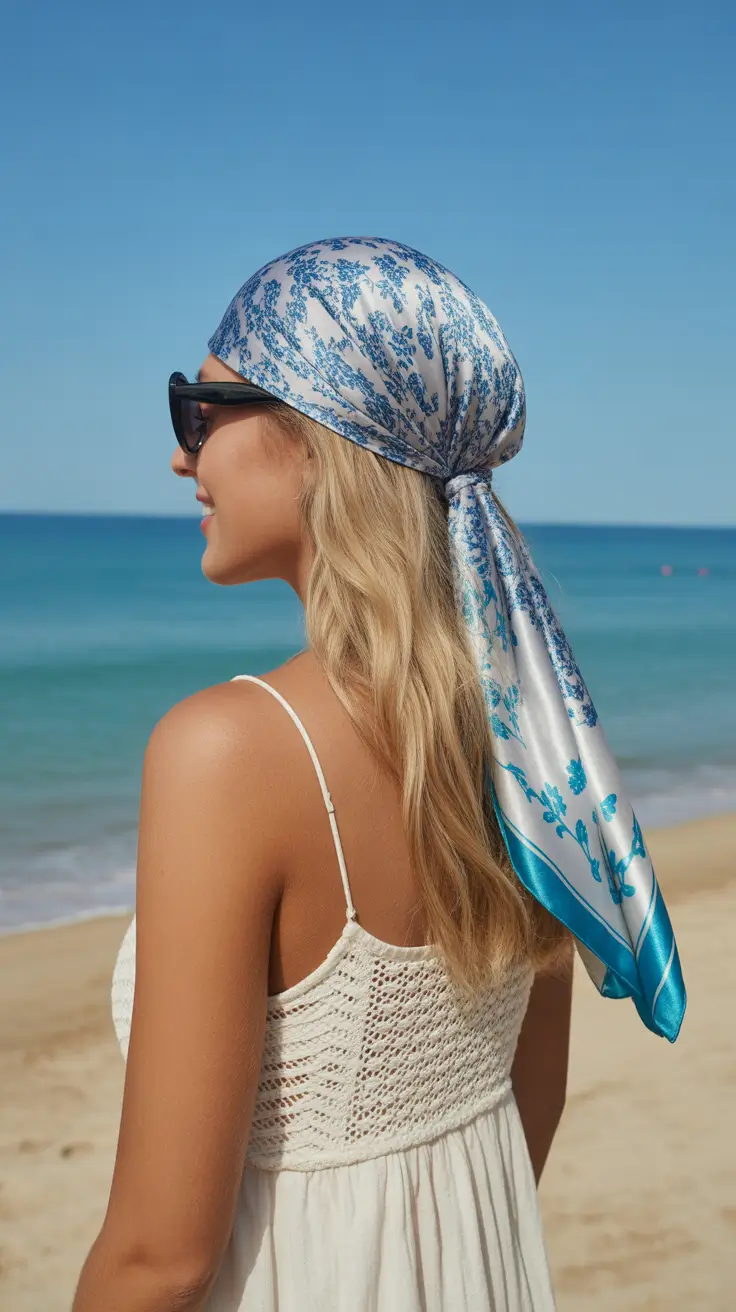 A head bandana—a summer accessory 2026 Coastal Ease with Breezy Textures