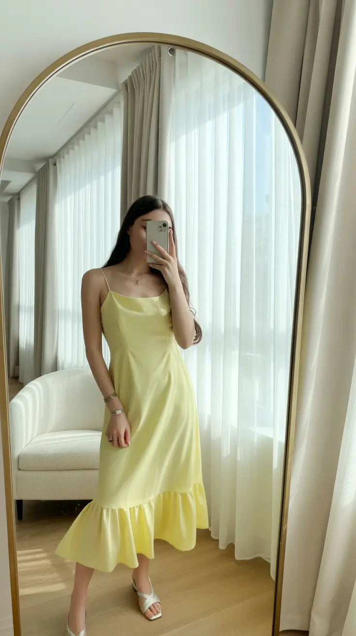summer capsule wardrobe for women 2026 Soft Yellow Slip Dresses That Capture the Lightness of Summer