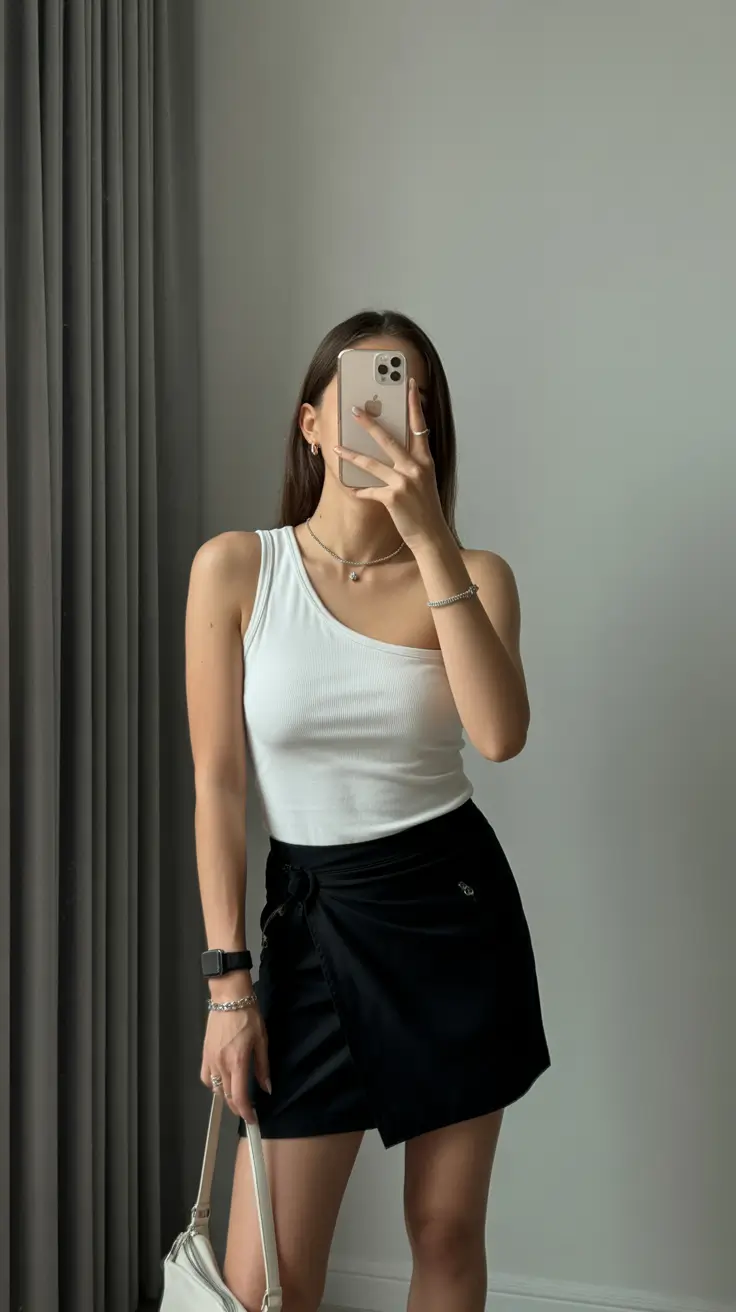 summer capsule wardrobe for women 2026 Minimal Tank and Wrap Skirt Combos That Always Work