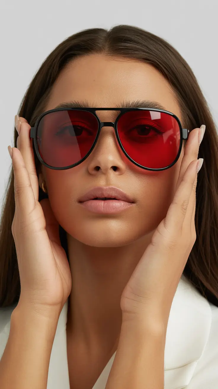 summer oversized sunglasses 2026 Statement Red Lenses and Bold Confidence