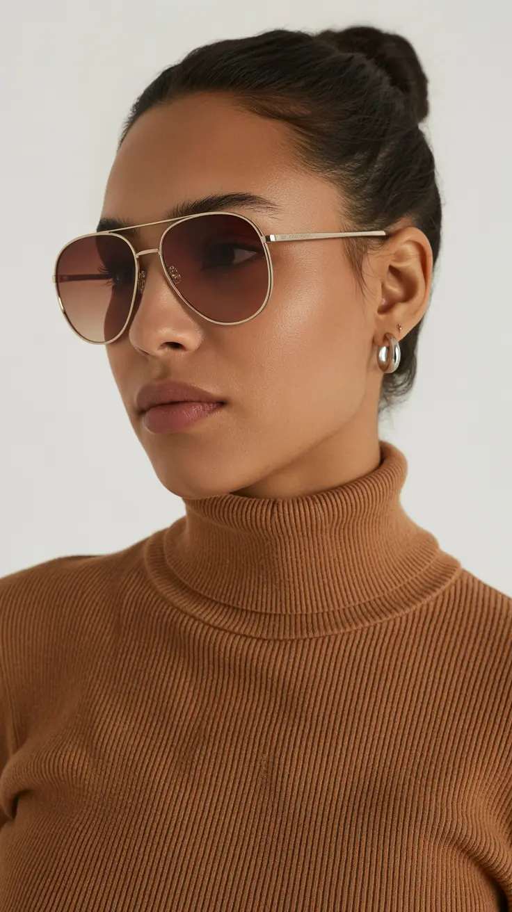 summer oversized sunglasses 2026 Warm Minimalism with Classic Aviators