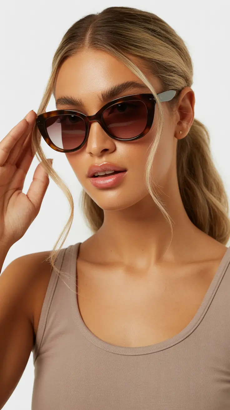 summer oversized sunglasses 2026 Soft Tortoiseshell and Effortless Glow