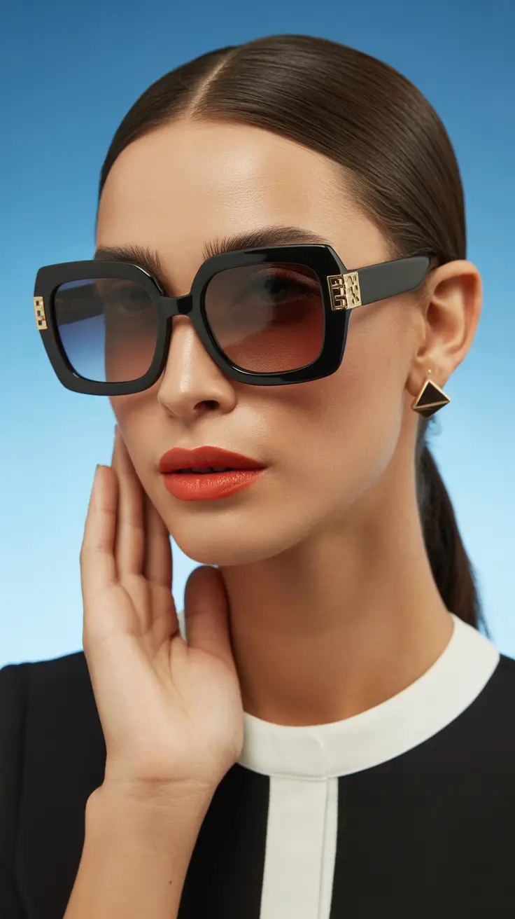 summer oversized sunglasses 2026 Bold Geometry and Statement Luxury Frames