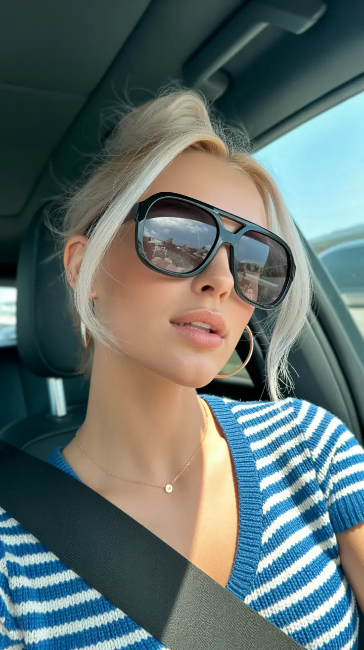 summer oversized sunglasses 2026 Off-Duty Cool with Sporty Edge