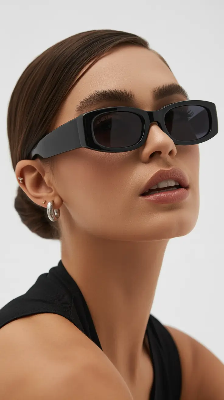 summer sunglasses for women 2026 Sleek Rectangular Frames with a Polished Finish