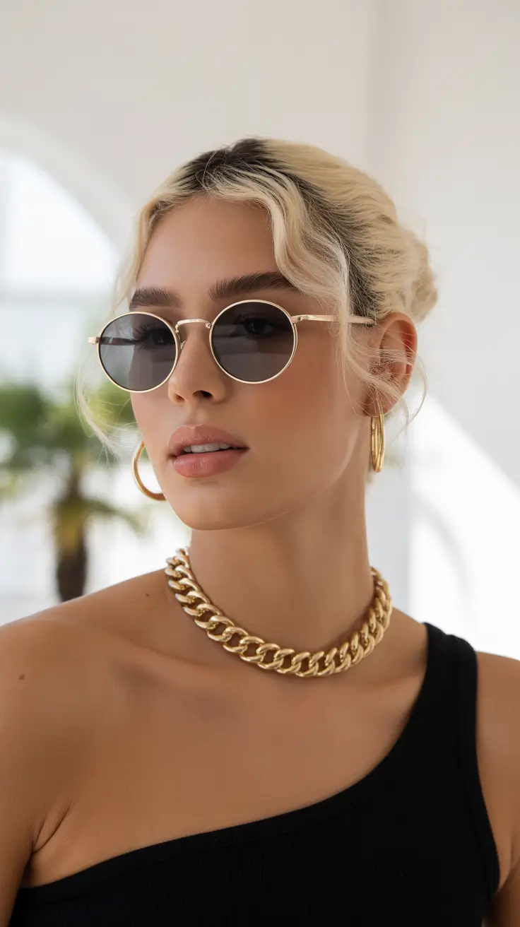 summer sunglasses for women 2026 Delicate Round Frames with Minimal Glam