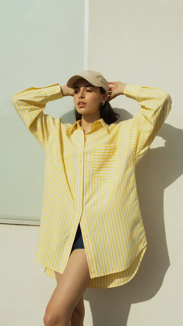 summer swimsuit cover ups 2026 Striped Shirts That Double as Cover Ups