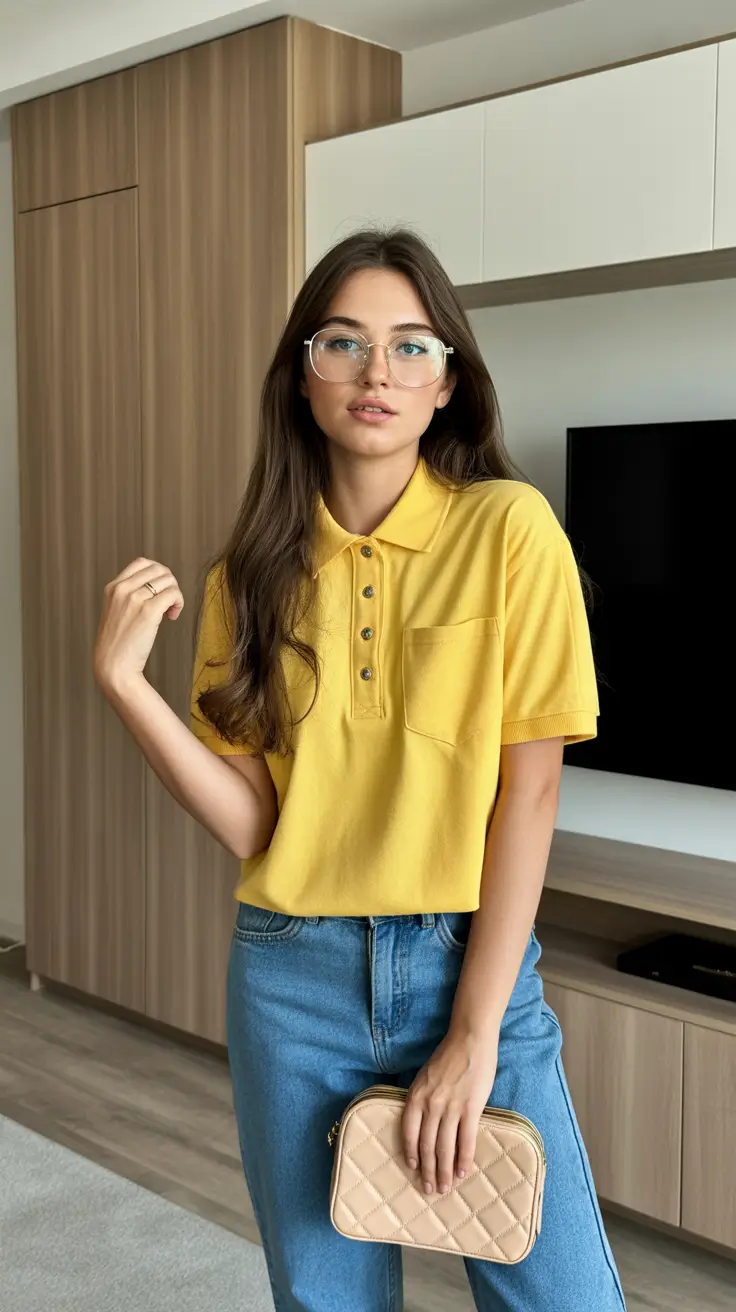 teen girls summer outfits 2026 Polished Polo and Denim Ease