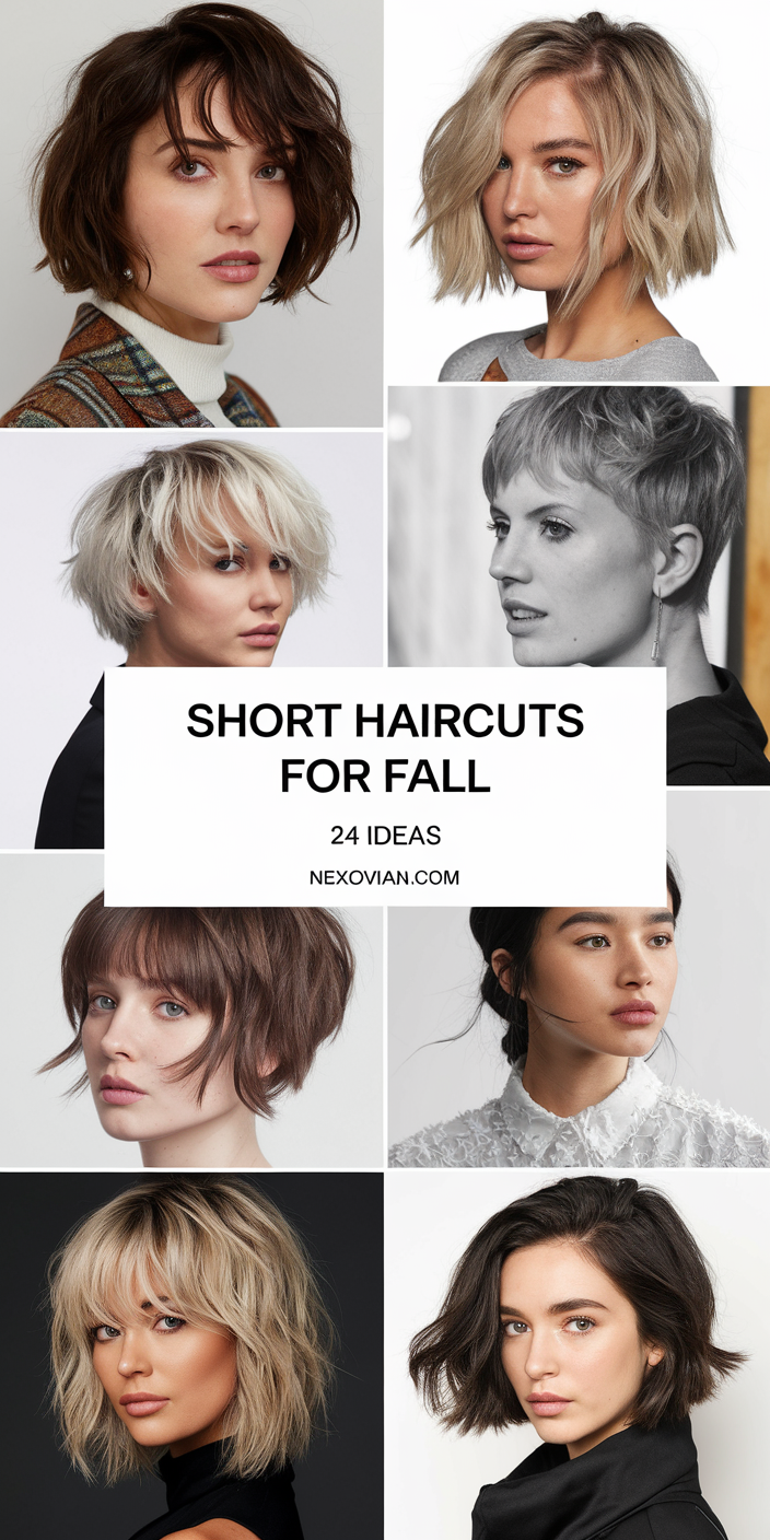 Best Short Haircuts for Fall 24 Ideas: Trendy Styles to Refresh Your Look This Season