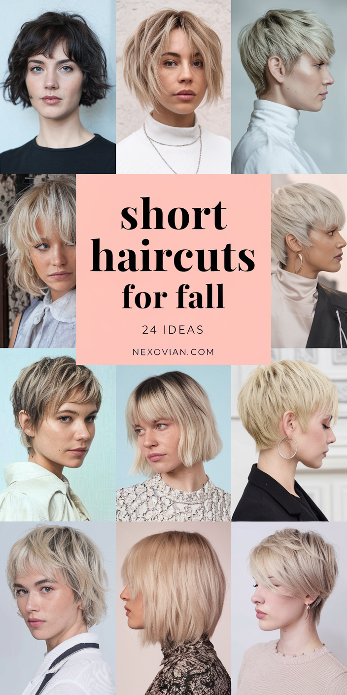 Best Short Haircuts for Fall 24 Ideas: Trendy Styles to Refresh Your Look This Season