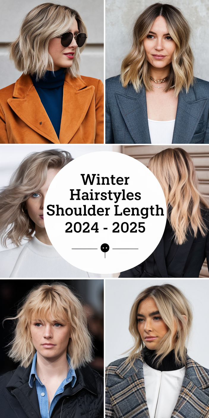 Winter Hairstyles for Shoulder Length Hair 2024 - 2025: Trendsetting Styles to Watch 24 Ideas