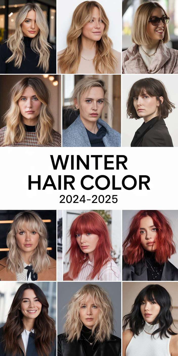 Top Winter Hair Color 23 Ideas 2024 - 2025: Fresh Trends for Every Hair Type and Length