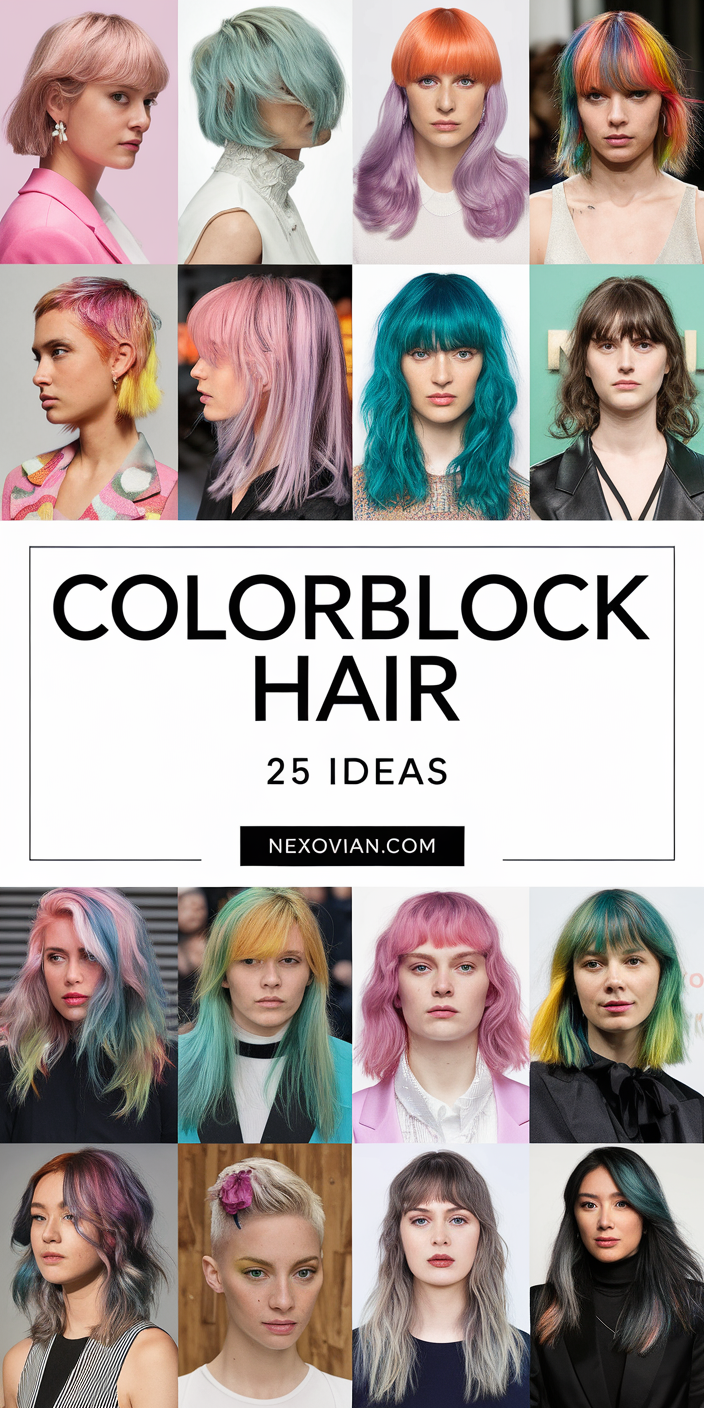 Colorblock Hair 25 Ideas: Bold Statements, Vibrant Looks