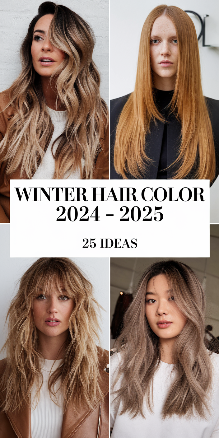 Top Winter Hair Color 23 Ideas 2024 - 2025: Fresh Trends for Every Hair Type and Length