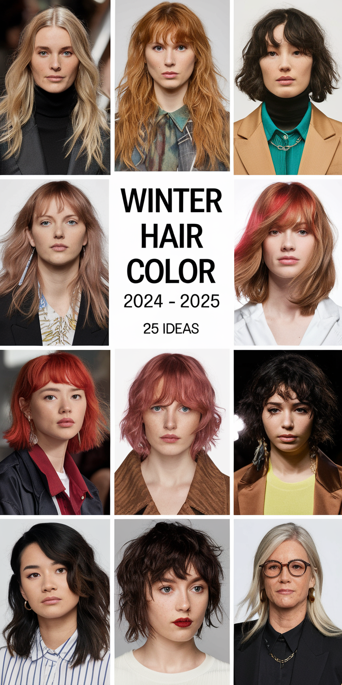 Top Winter Hair Color 23 Ideas 2024 - 2025: Fresh Trends for Every Hair Type and Length