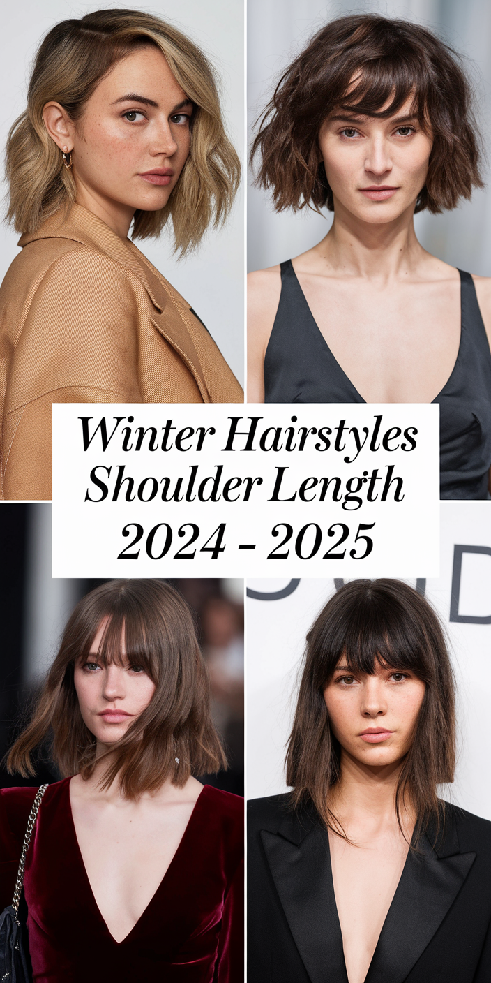 Winter Hairstyles for Shoulder Length Hair 2024 - 2025: Trendsetting Styles to Watch 24 Ideas