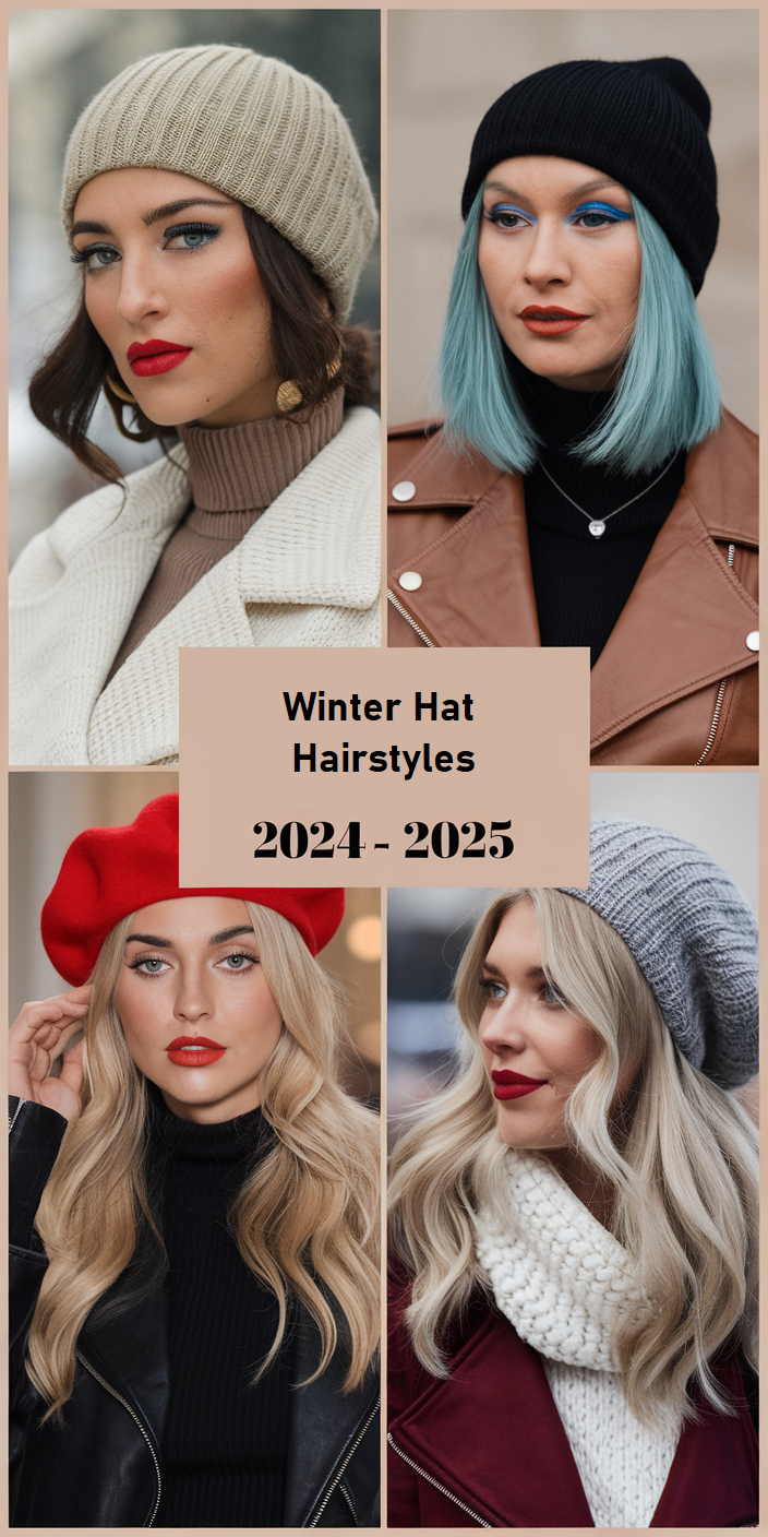 Winter Hat Hairstyles 2024 - 2025: Trendy and Stylish Looks for Every Hair Type