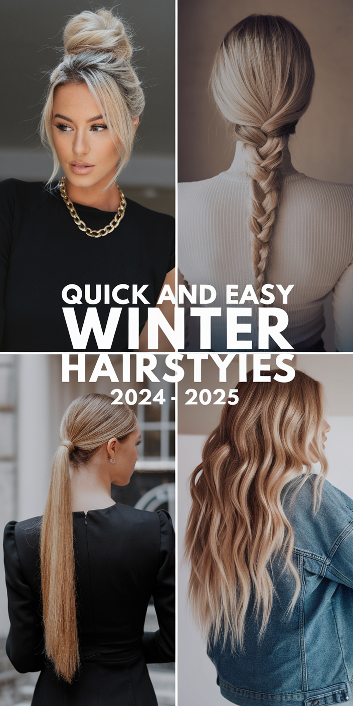 Quick and Easy Winter Hairstyles 2024 - 2025 22 Ideas