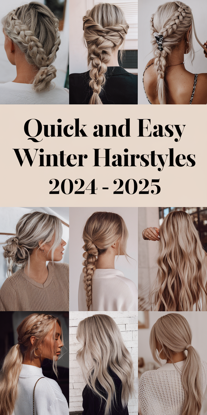 Quick and Easy Winter Hairstyles 2024 - 2025 22 Ideas