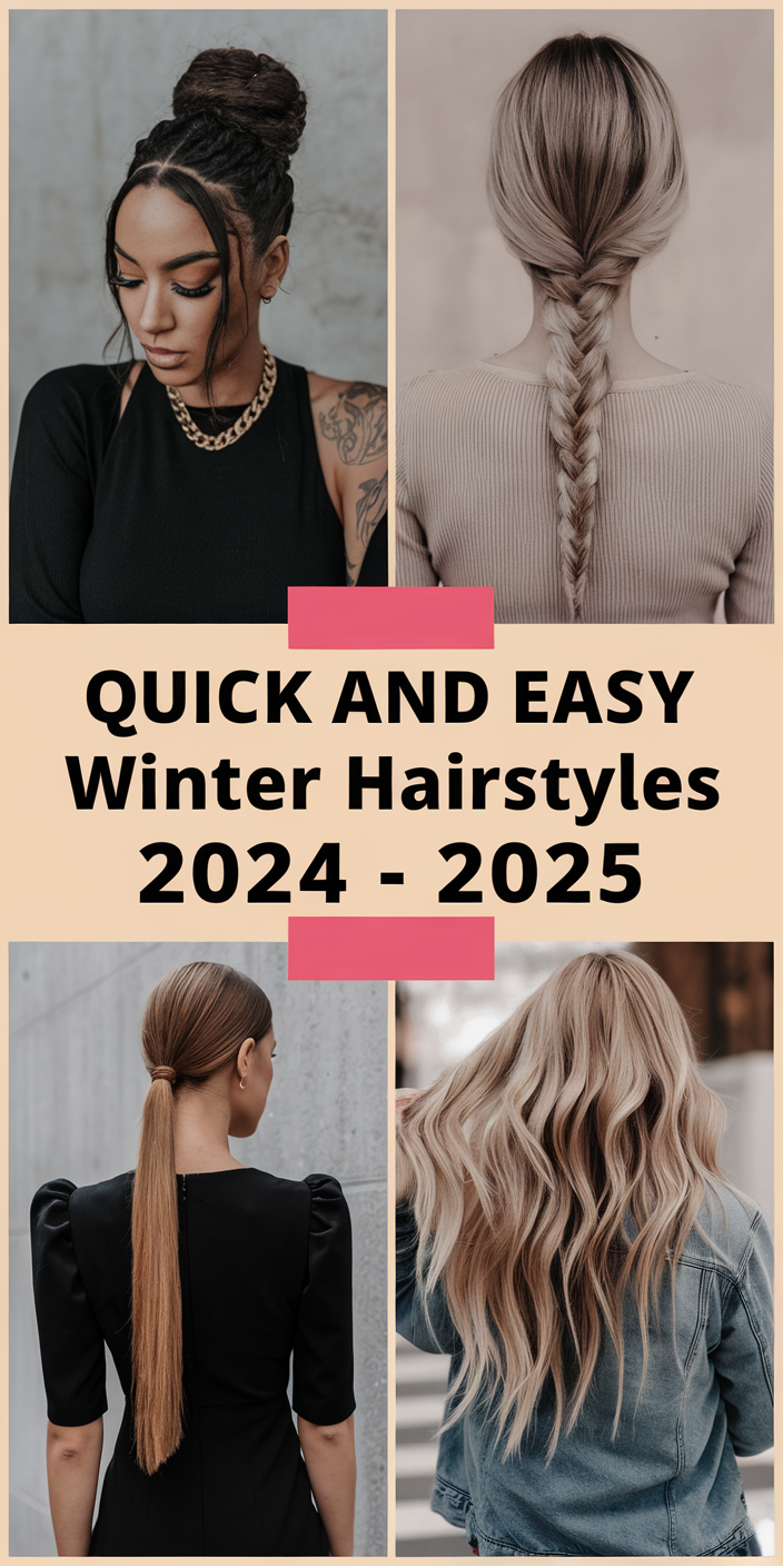 Quick and Easy Winter Hairstyles 2024 - 2025 22 Ideas