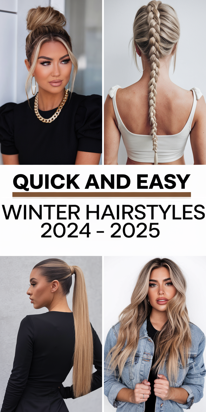 Quick and Easy Winter Hairstyles 2024 - 2025 22 Ideas