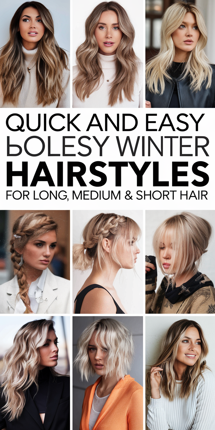 Quick and Easy Winter Hairstyles for Long, Medium & Short Hair: Top 25 Ideas for Every Length