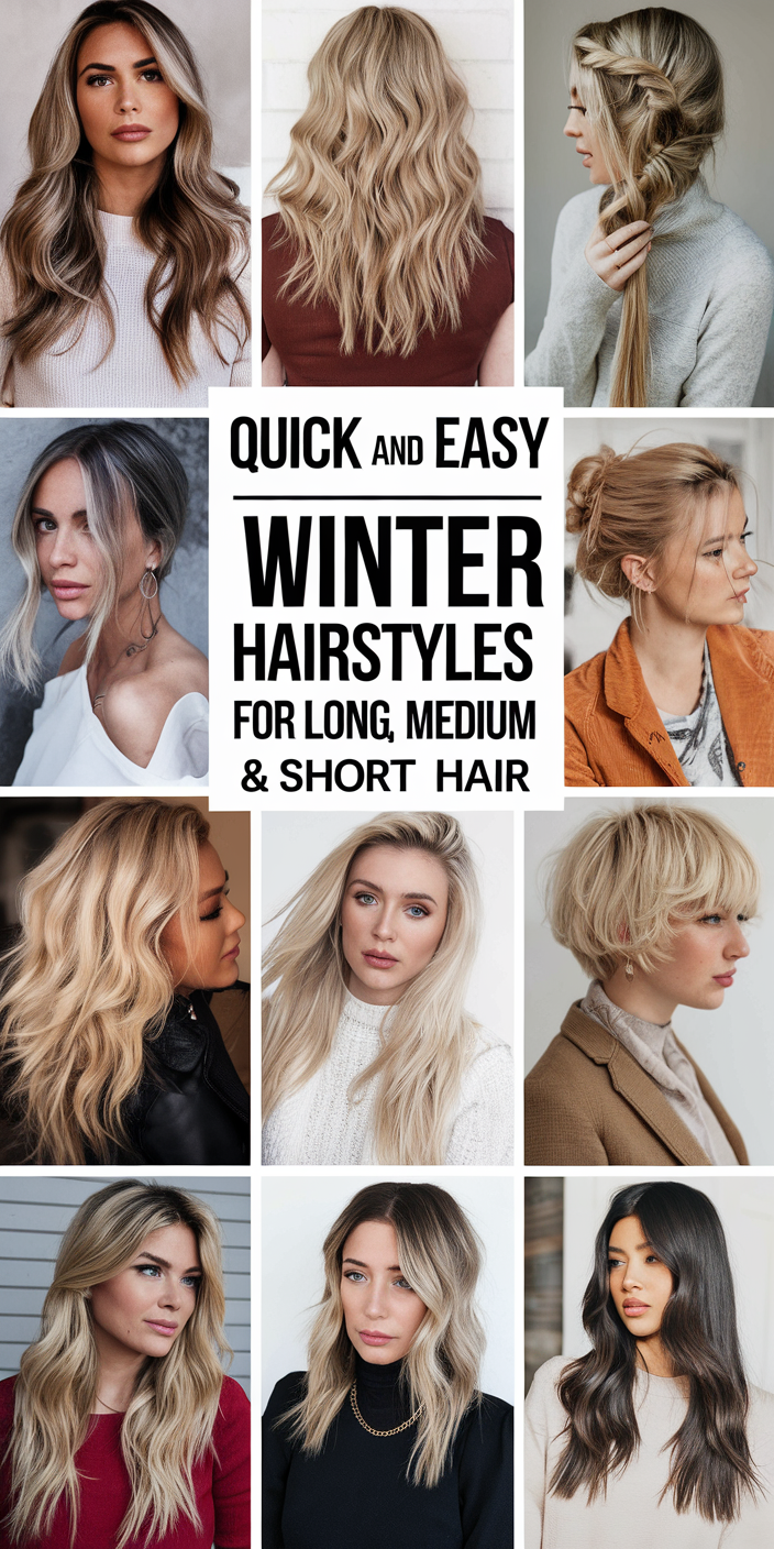 Quick and Easy Winter Hairstyles for Long, Medium & Short Hair: Top 25 Ideas for Every Length