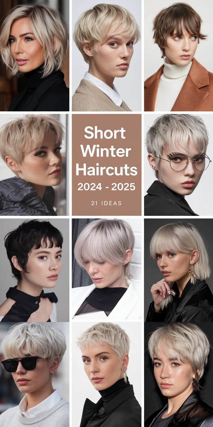 Short Winter Haircuts 2024 - 2025 21 Ideas: Trendy Styles for the Cold Season