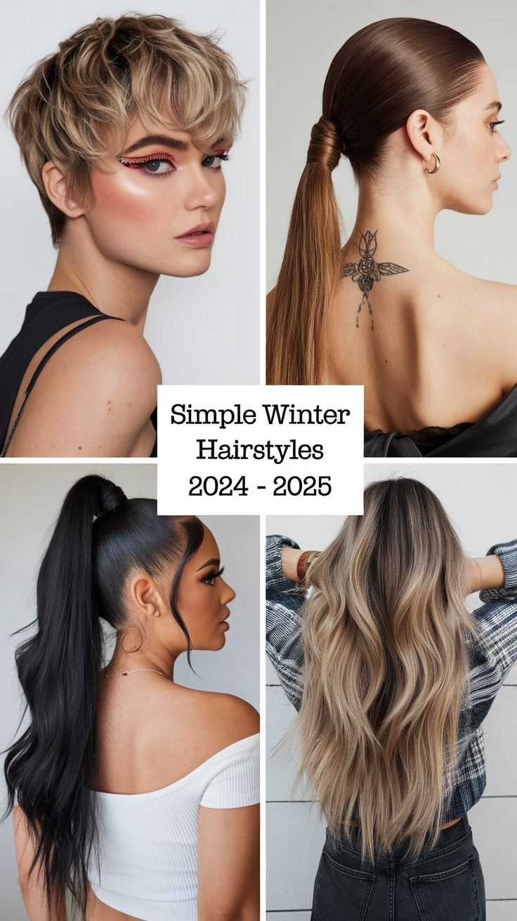 Simple Winter Hairstyles 2024 - 2025: Your Go-To Looks for the Season