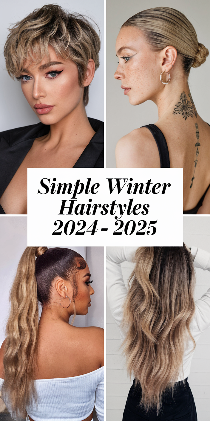 Simple Winter Hairstyles 2024 - 2025: Your Go-To Looks for the Season