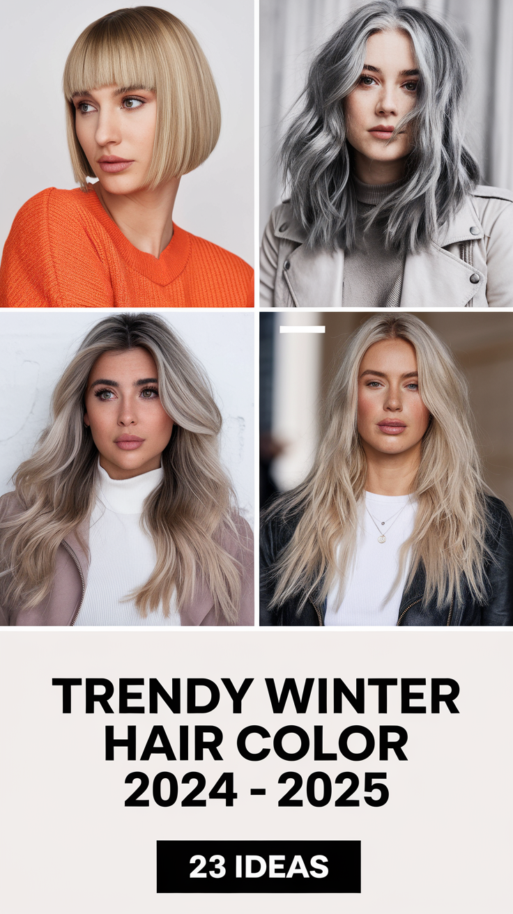 Trendy Winter Hair Color 2024 - 2025: Top 23 Ideas for a Stylish Transformation