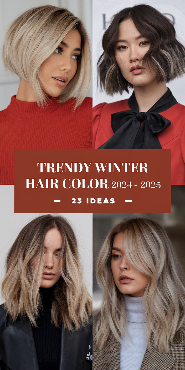 Trendy Winter Hair Color 2024 - 2025: Top 23 Ideas for a Stylish Transformation