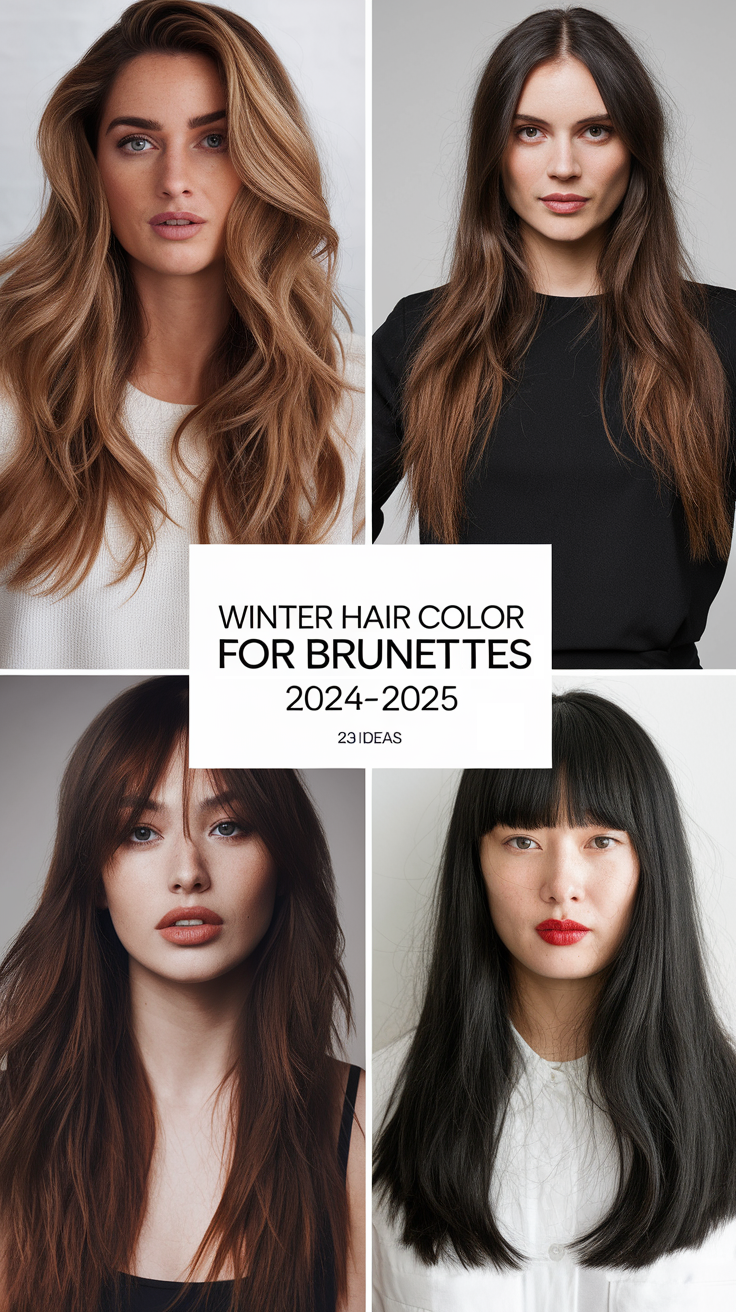 Winter Hair Color 23 Ideas for Brunettes 2024-2025