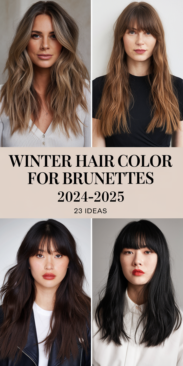 Winter Hair Color 23 Ideas for Brunettes 2024-2025