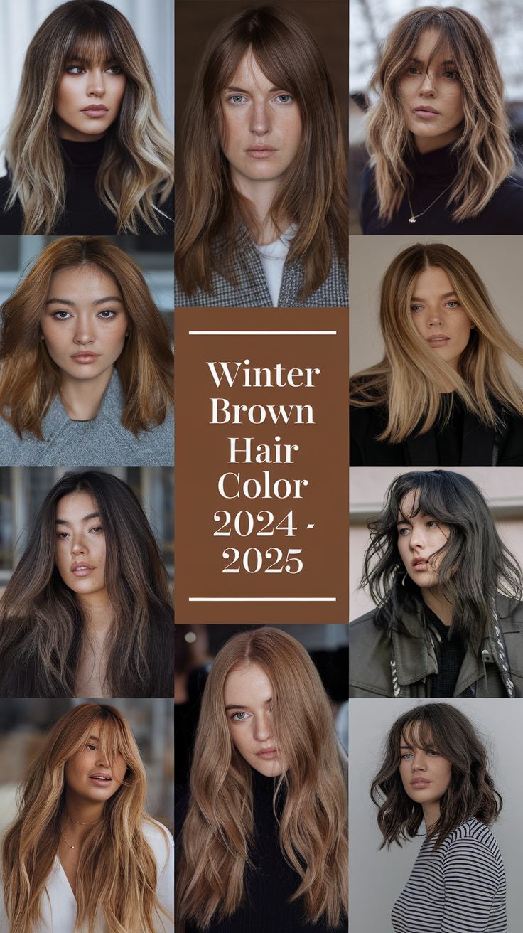 Winter Brown Hair Color 2024 - 2025: Top Trends and Stunning 26 Ideas for Brunettes