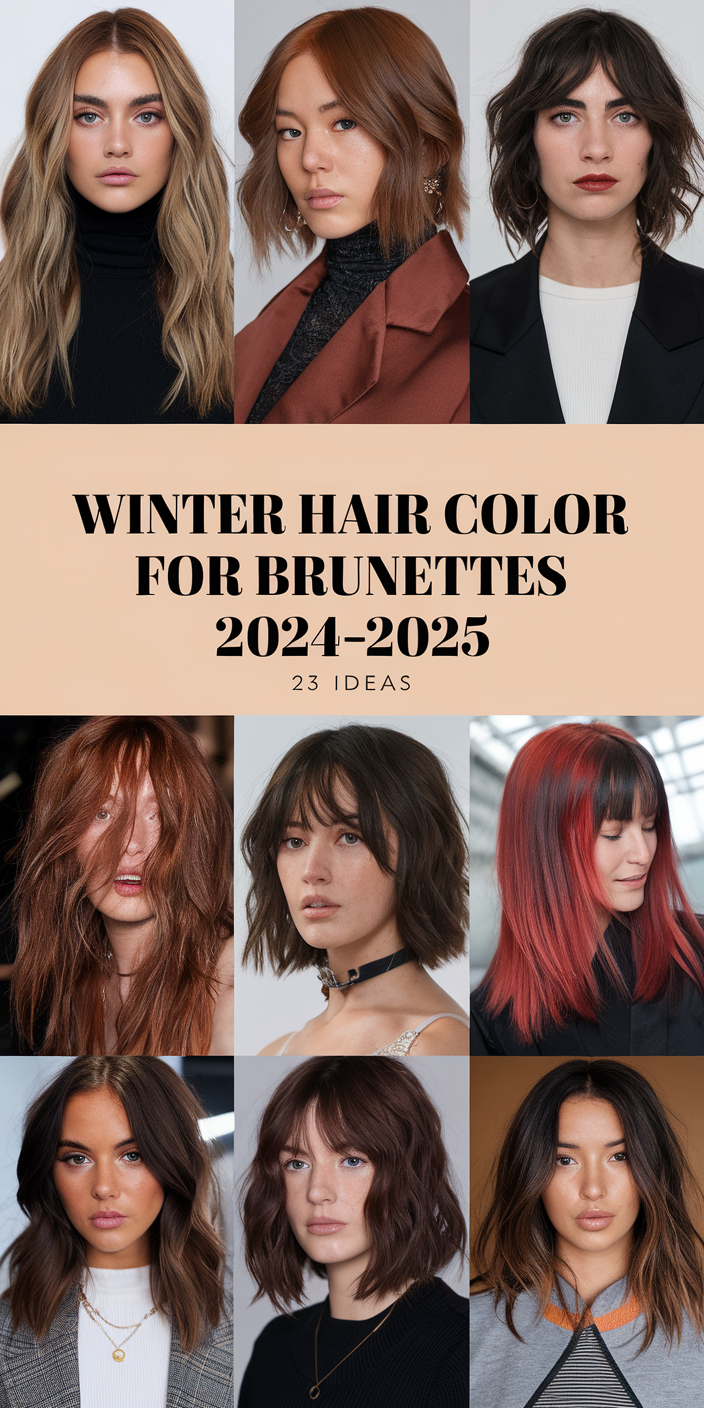 Winter Hair Color 23 Ideas for Brunettes 2024-2025