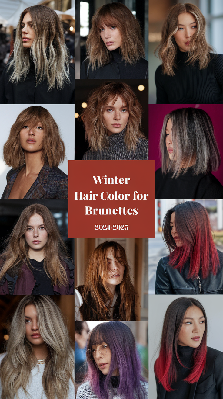 Winter Hair Color 23 Ideas for Brunettes 2024-2025