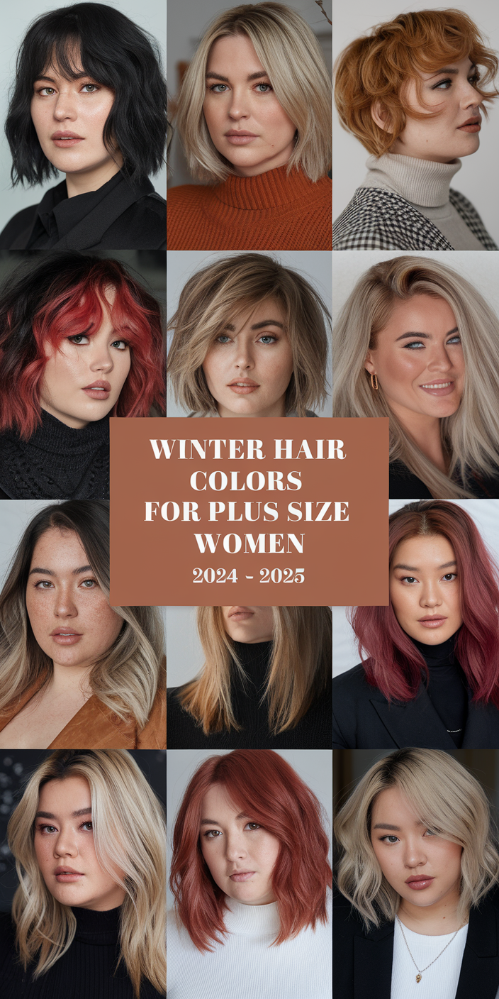 Winter Hair Colors for Plus Size Women 2024 - 2025