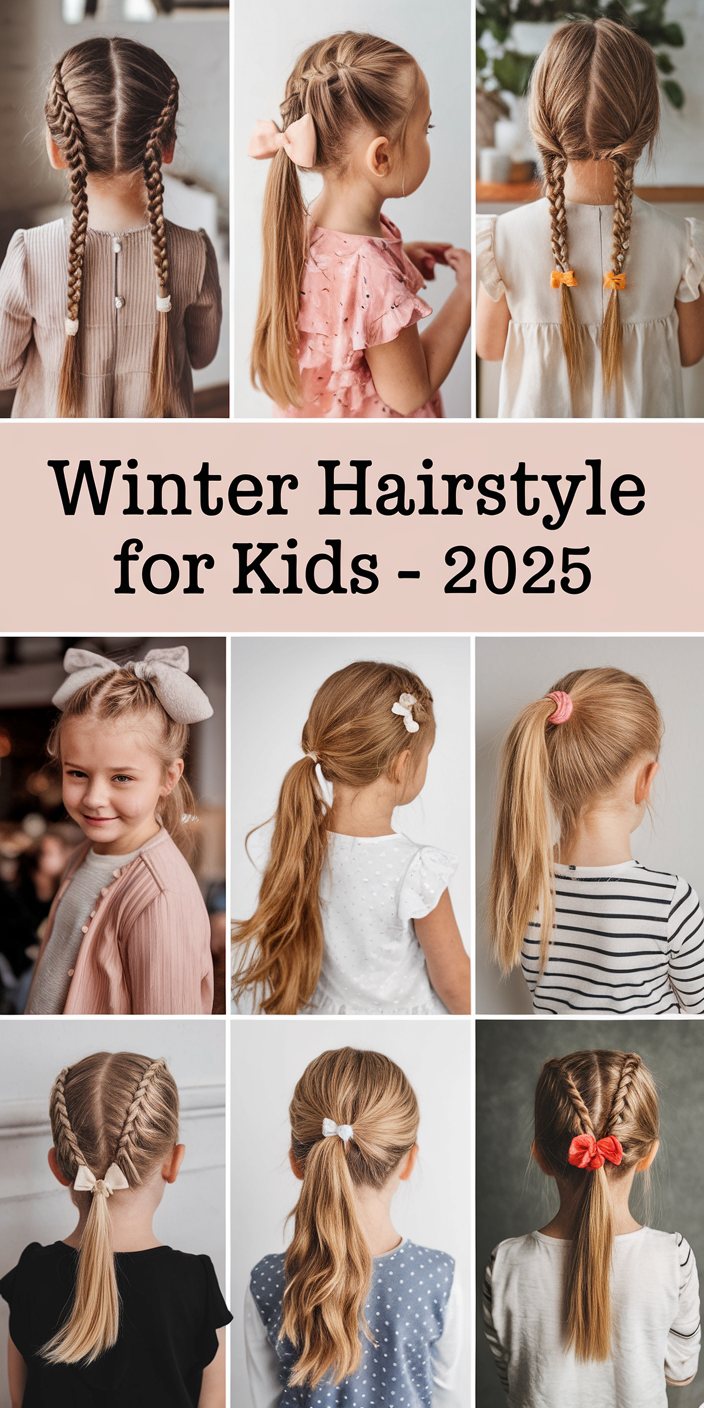 Best Winter Hairstyles for Kids 2024 - 2025: Cute, Easy, and Stylish 21 Ideas