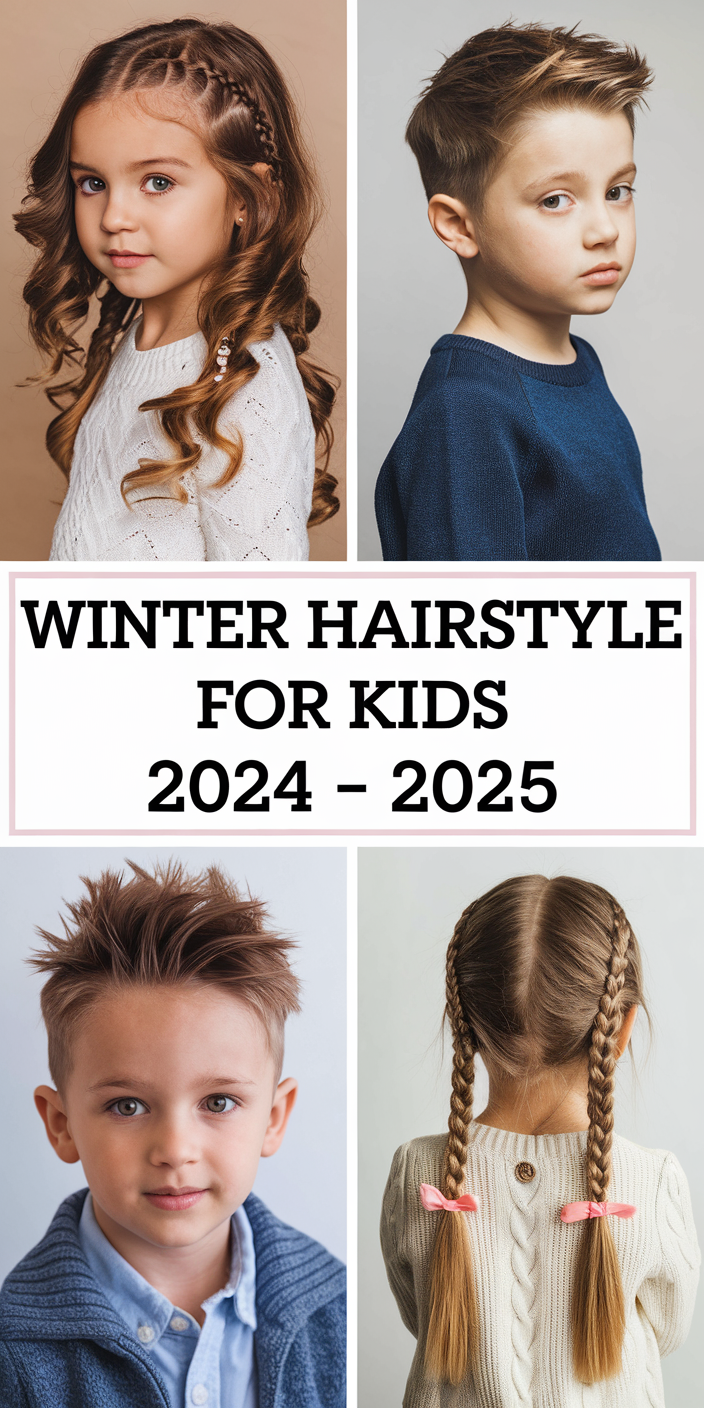 Best Winter Hairstyles for Kids 2024 - 2025: Cute, Easy, and Stylish 21 Ideas