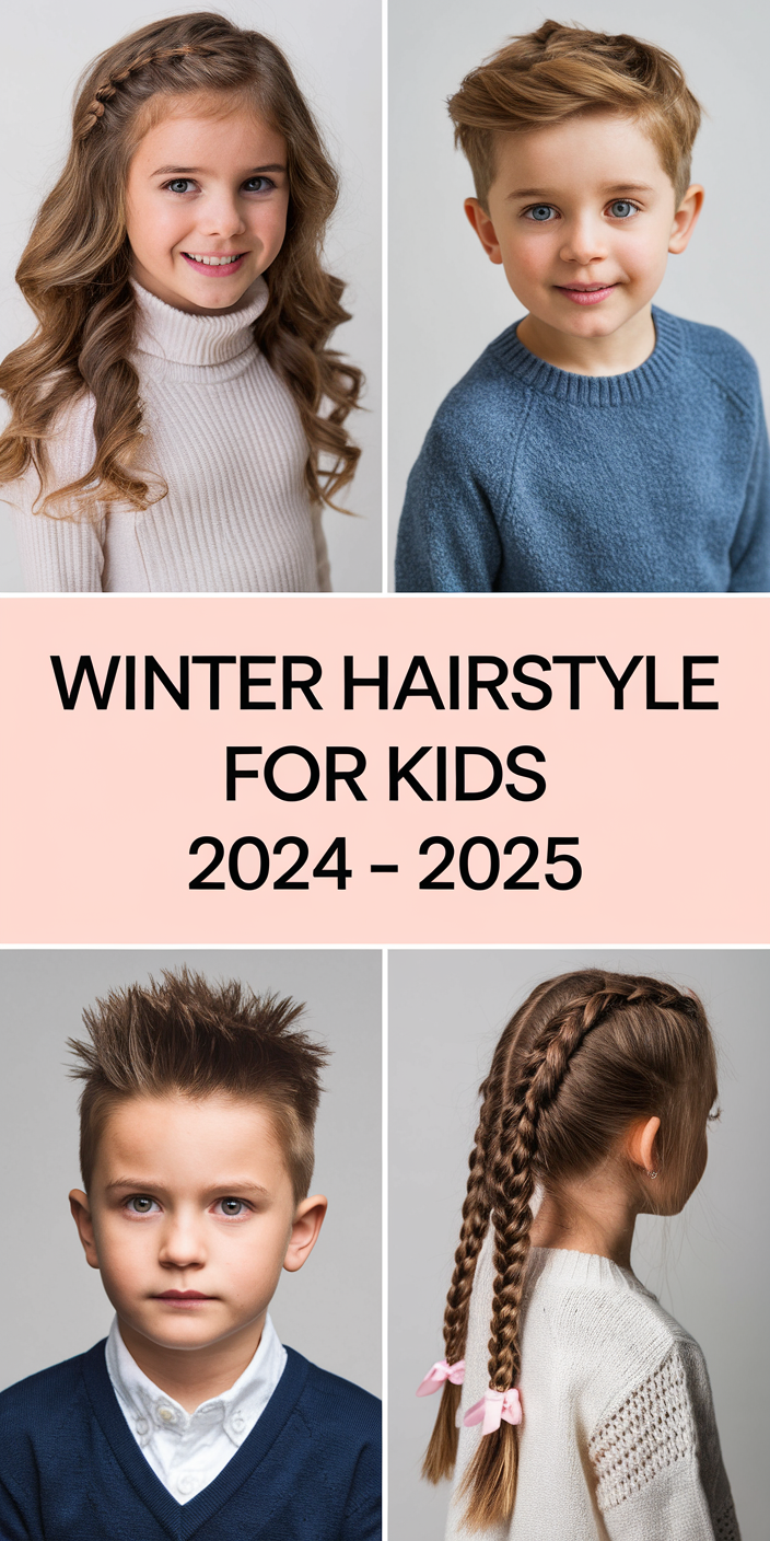 Best Winter Hairstyles for Kids 2024 - 2025: Cute, Easy, and Stylish 21 Ideas