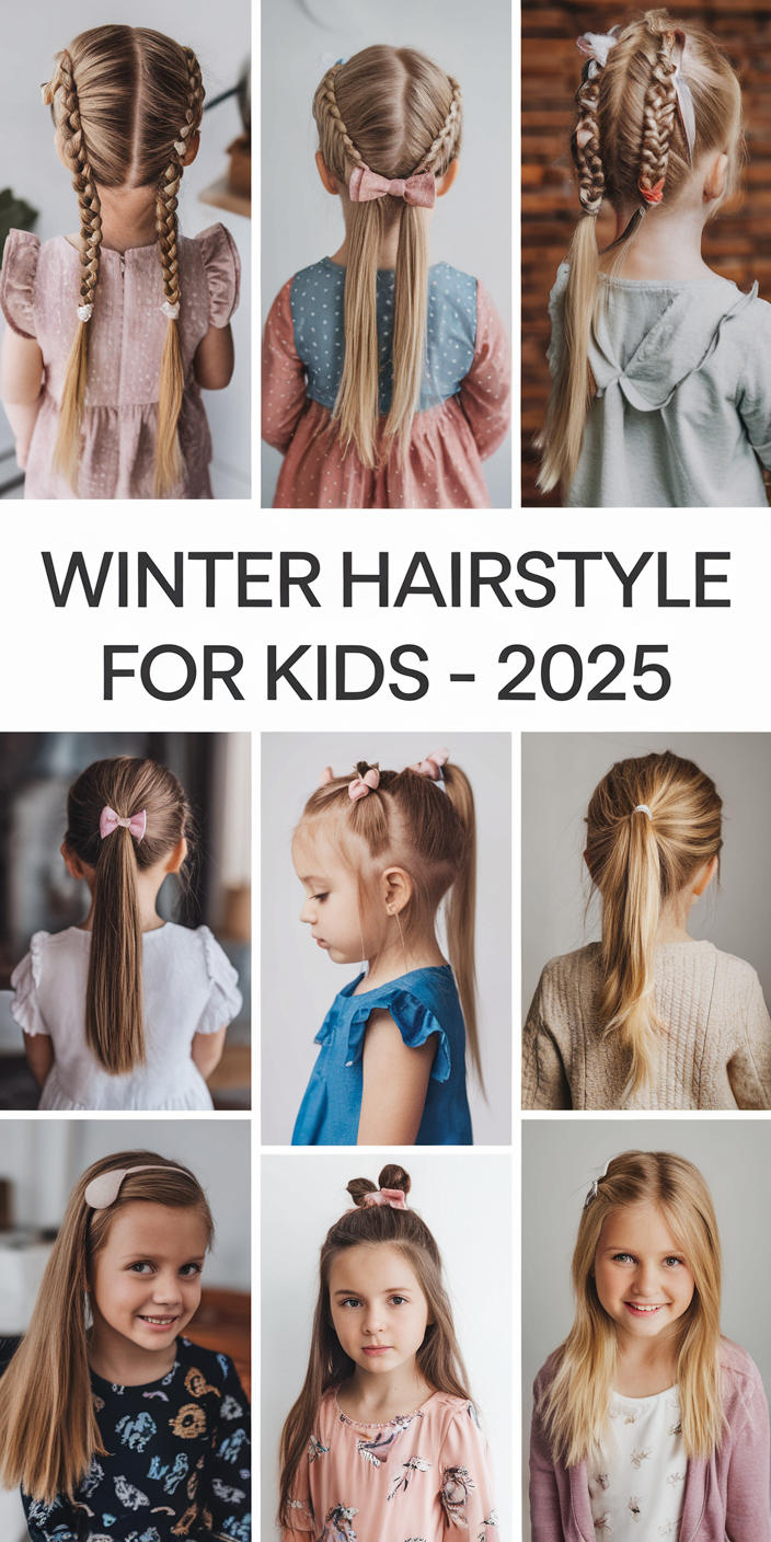 Best Winter Hairstyles for Kids 2024 - 2025: Cute, Easy, and Stylish 21 Ideas