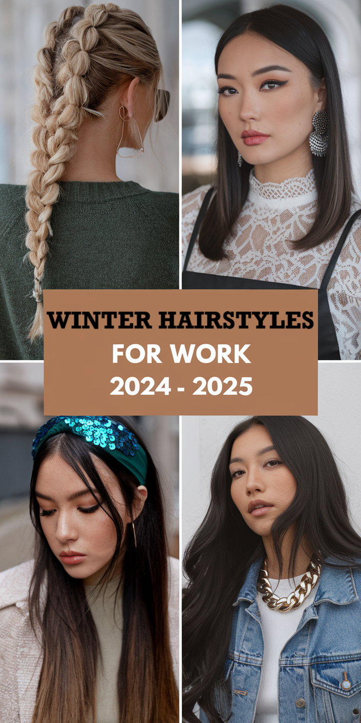 Winter Hairstyles for Work 2024-2025 24 Ideas