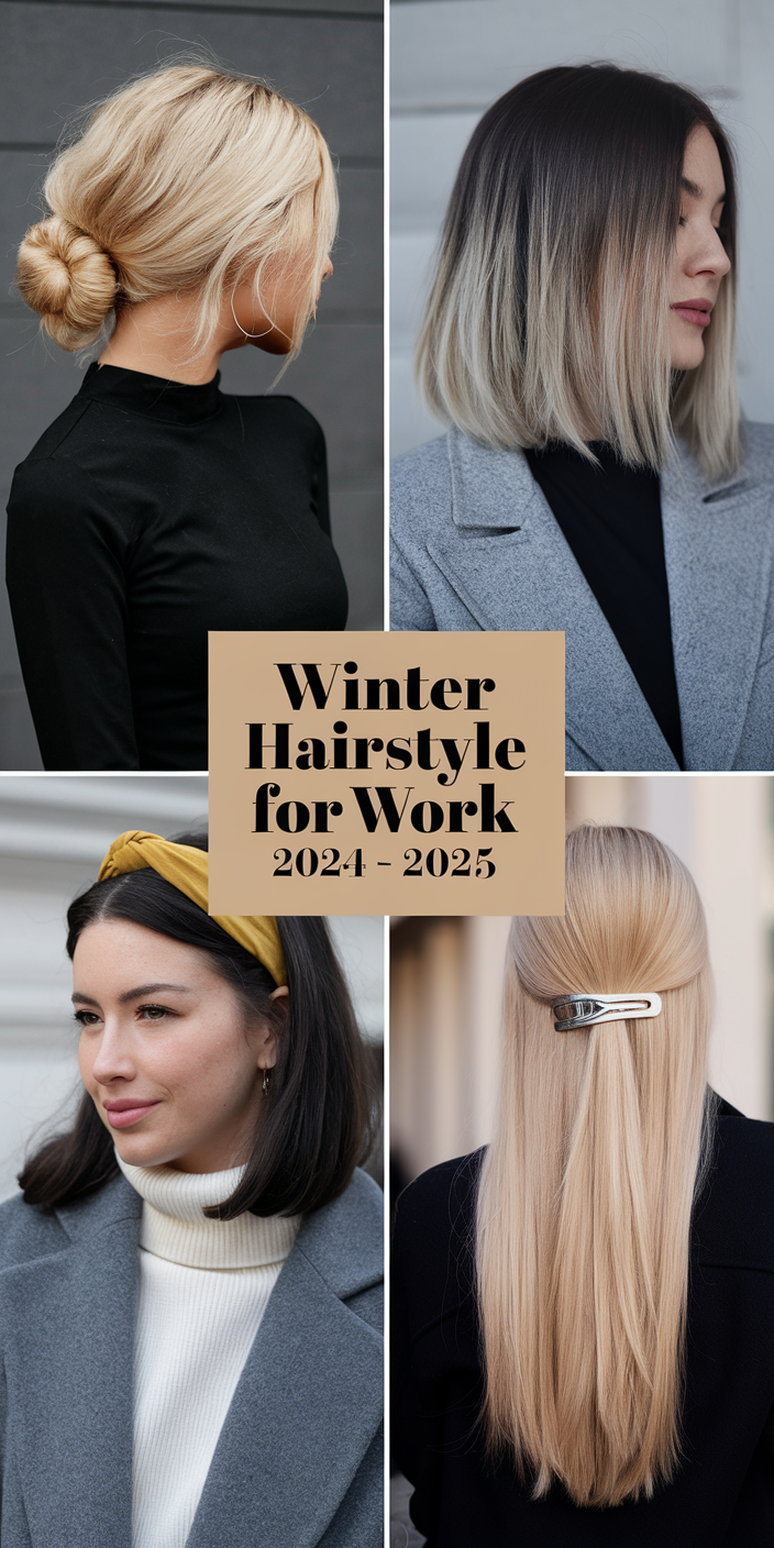 Winter Hairstyles for Work 2024-2025 24 Ideas