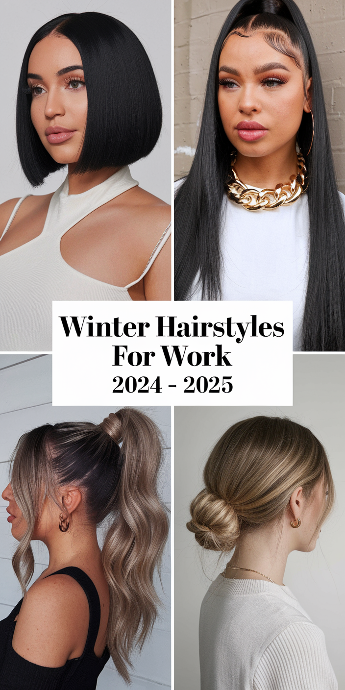 Winter Hairstyles for Work 2024-2025 24 Ideas