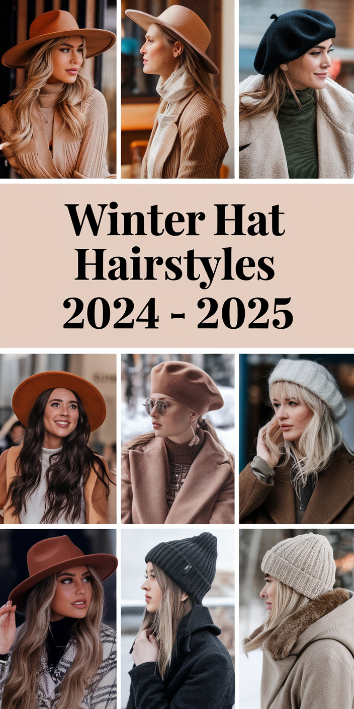 Winter Hat Hairstyles 2024 - 2025: Trendy and Stylish Looks for Every Hair Type