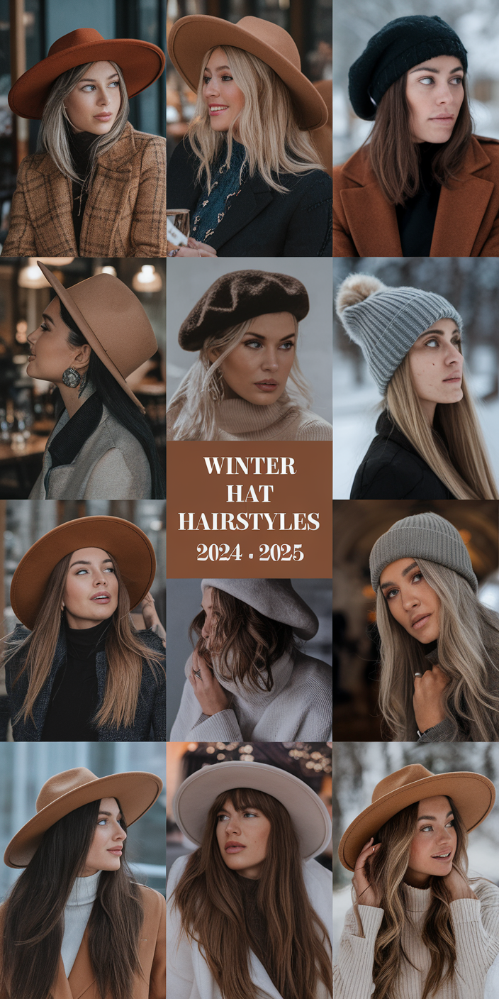 Winter Hat Hairstyles 2024 - 2025: Trendy and Stylish Looks for Every Hair Type