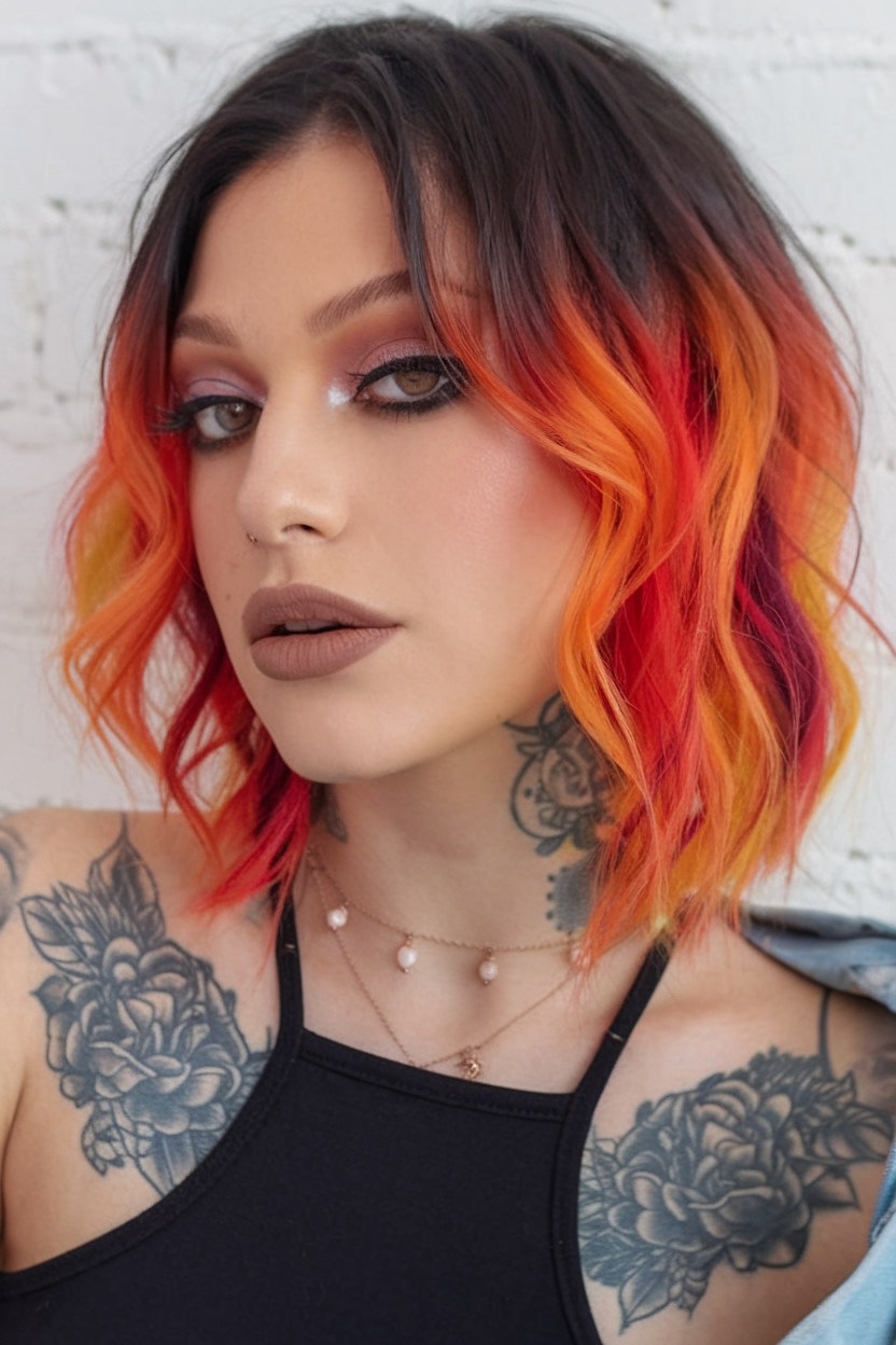 Dark Auburn Fire Ombre Hair Color 2025: Bold 21 Ideas for a New Look